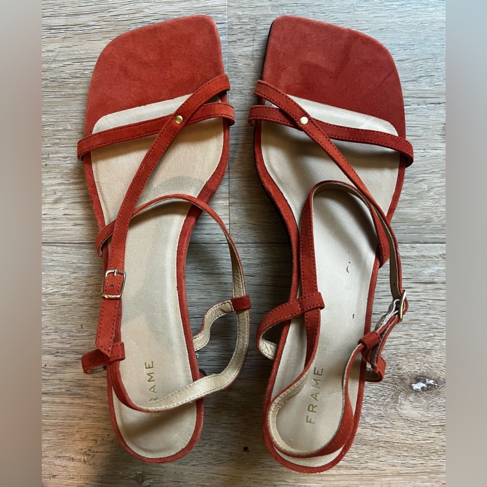 Frame Denim Women's Burnt Orange and Strappy Sandals